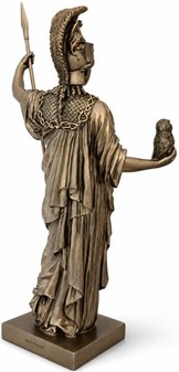 Imponerende Athene Gudinde Figur. Græsk Myndighed til Kontor og Hjem