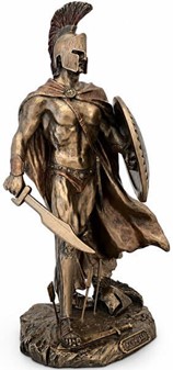 LEONIDAS SKULPTUR. Spartansk kriger og konge - Pynte figur til hjemmet