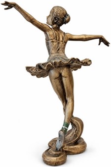 BALLERINA FIGUR. Billig dekoration til hjemmet i form smuk bronzefigur