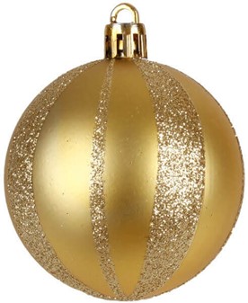 Plast julekugler med glitter, fire farver til at vælge, Ø 6 cm, 6 stk