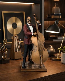 JAZZ KONTRABASSIST FIGUR | Julegave til Musiker og Musikelskeren