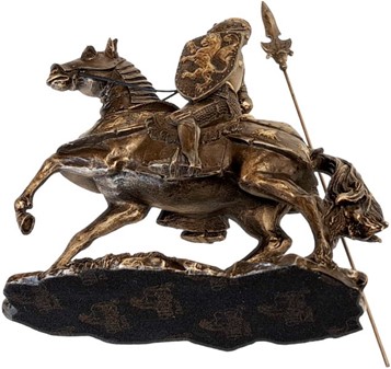 Ridder på hest statue. En Stue Dekoration Med Historie og Sjæl