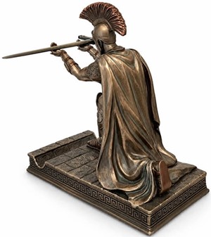 SKULPTURER TIL HJEMMET. Romersk Centurion Figur - Kuglepensholder