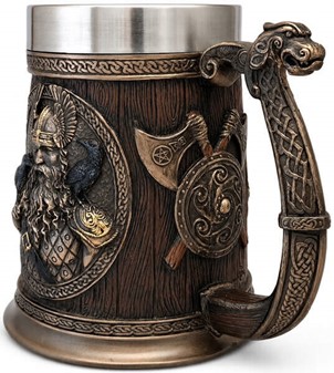 Eksklusivt Ølkrus med Nordiske Guder – Drik med Odin og Thor