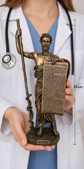 Hippokrates Bronzefigur. Eksklusiv Gave til Læger og Lægekandidater