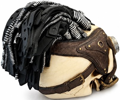 Steampunk kranie figur. Unik dekoration og smuk gave til ham