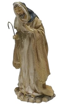 JULEGAVE. Hellige Familie, sæt med 9 stk porcelæn / gips figurer