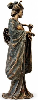 Unik bronze Geisha-skulptur . En gave fuld af elegance og tradition