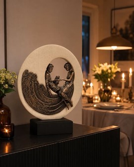 Kærlighedsfigur "Cirkel af Kærlighed". Smuk Bryllupsgave Idé til Par