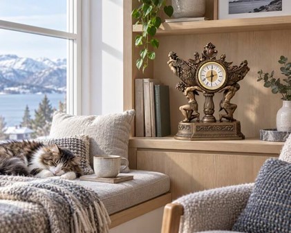 Tidløs Bronze Kaminur. Eksklusiv bryllupsgave og barok kunst i ét