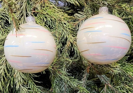 Eksklusive Julekugler Glas: Moderne Design og Håndværk. Ø 8 cm, 6 stk