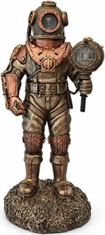 DEKORATION HJEMMET. Steampunk Veronese figur af døde dykker med LED