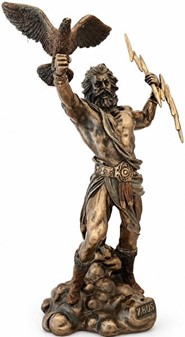 ZEUS MED ØRN. Smuk Veronese figur af græske gud til kontor dekoration