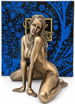 GAVEIDEER TIL MÆND. Flot Veronese bronze figur af en nøgen kvinde