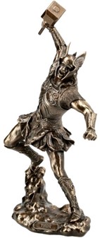 Thor Figur med Mjølner – Eksklusiv Statue til Det Moderne Hjem