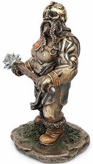 Viking figur med Humor: Kriger med Kølle og med et truende blik!