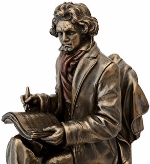 Ludwig van Beethoven Figur. Oplev genialiteten fanget i bronze