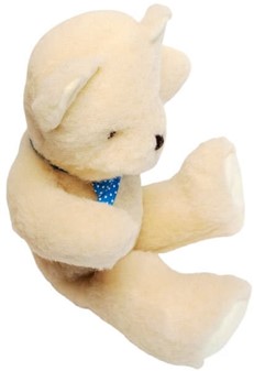 BAMSE. Charmerende hvide sovebamse lavet af ægte merinould, 289 kr