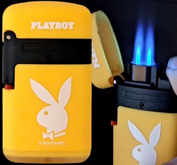 Playboy Gas Lighter. Stilfuld, vindtæt og med dobbelt turbo flamme
