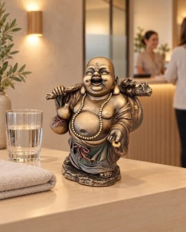 Smilende Buddha figur: Din Daglig Dosis af Lykke og Held