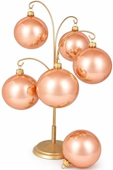 Laksefarvede julekugler, fordi dit juletræ fortjener glam! Ø 8cm 6 stk