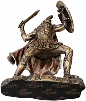 GRÆSK MYTOLOGISK FIGUR. Figur af Achilleus, helten fra trojanerkrigen