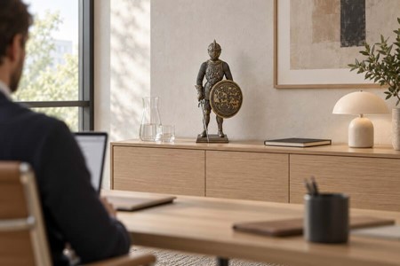 Ridderfigur i Bronze: Ægte Historisk Elegance til Dit Hjem