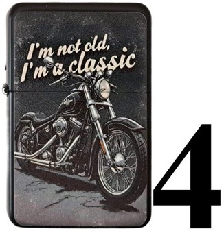 Benzin lighter med retro chopper design – til bikere og eventyrere