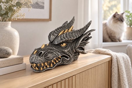 Herre Smykkeskrin. Drage – Unik Fantasy Figur og Gave til Ham