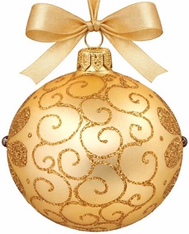 Guldfeber på Juletræet! 6 Matte Julekugler med Glimmer-Wow! Ø 8 cm
