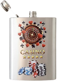 Lommelærke med Casino-design. Unik gave til mænd med spil i blodet!