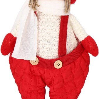Charmerende julenisser. Søde figurer af drenge og pige nisse. H: 54 cm