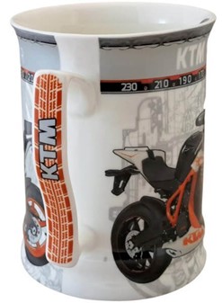 KRUS MED MOTIV. Smuk porcelæn krus med KTM motorcykel billede