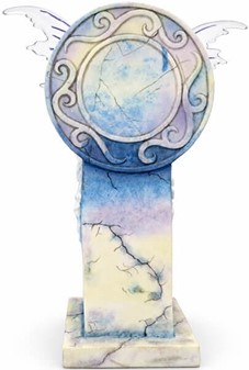 Blå Himmel Fe Figur. En Drøm i Marmor. Fantastisk Polyresin Figur