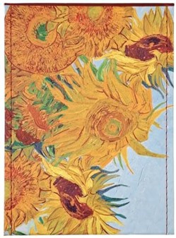Fristående spejl i et unikt etui med "Solsikker" af Vincent van Gogh