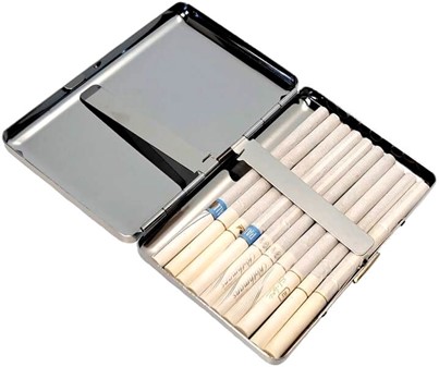 CIGARET ETUI METAL. Billige Cigaretetui til 20 stk Slim Cigaretter