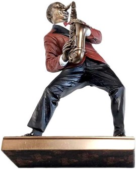 Unik Jazz Saxofonist Figur. Kunst, Passion og Perfekt Gave til Musiker
