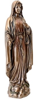 JOMFRU MARIA. Smuk bronzefigur til katolske og religiøs julegaveide