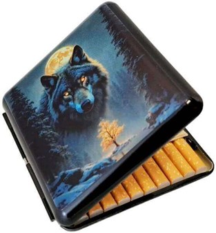 Eksklusivt Ulve Gavesæt. Cigaretetui og Lighter i Kunstnerisk Design