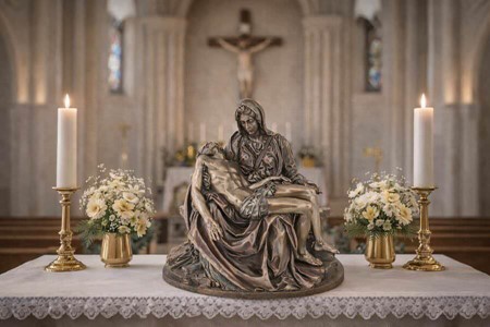 Pieta Figur. Michelangelo's mesterværk som elegant boligindretning