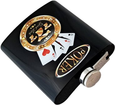 Poker lommelærke med billede. Personlig gave til ham med stil og held
