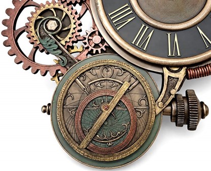 PYNT TIL VÆGGEN. Steampunk astrolabe enestående vægur. Perfekt gave
