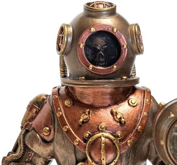 DEKORATION HJEMMET. Steampunk Veronese figur af døde dykker med LED