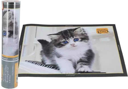 Smukke, dekorative dækkeservietter med katte. Spis med stil