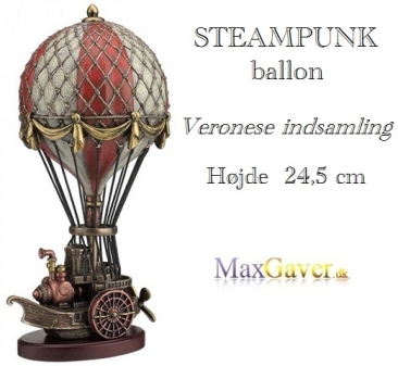 GAVE TIL MAND. Forbløffende dekorativ figur af Steampunk ballon