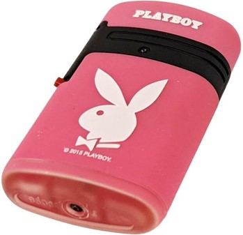 Playboy Gas Lighter Lyserød med Jetflamme. Vindtæt og Genopfyldelig
