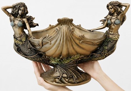 En meget imponerende Art Nouveau Havfrue Skål til Frugt eller Slik