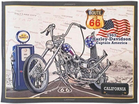 Bordskånere med Legendary Motorcykler Route 66. Vintage Harley og BMW