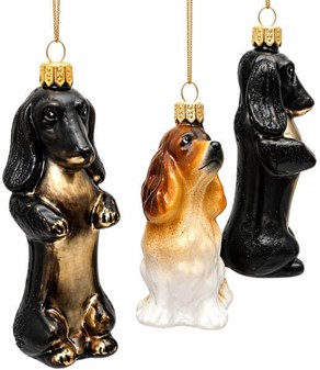 En gravhund på et juletræ? Hvorfor ikke. Glasbrun gravhund fra Polen