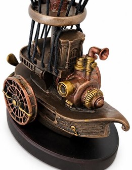GAVE TIL MAND. Forbløffende dekorativ figur af Steampunk ballon
